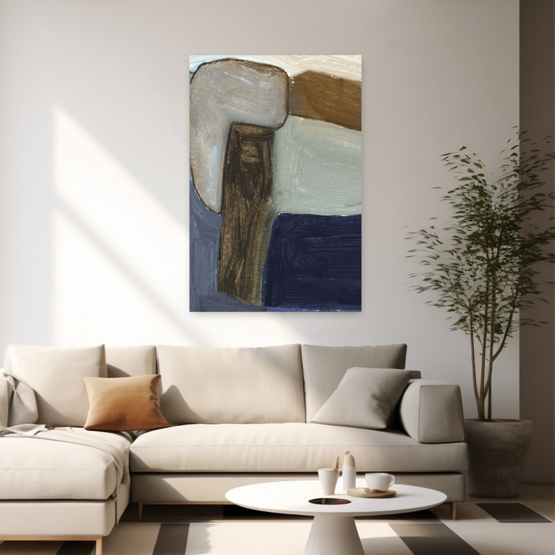 Art contemporain contemporain abstrait, H 60 po x l 40 po