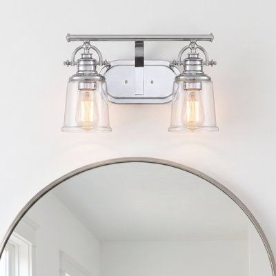 Grant 2-Light Polished Chrome Vanity Light