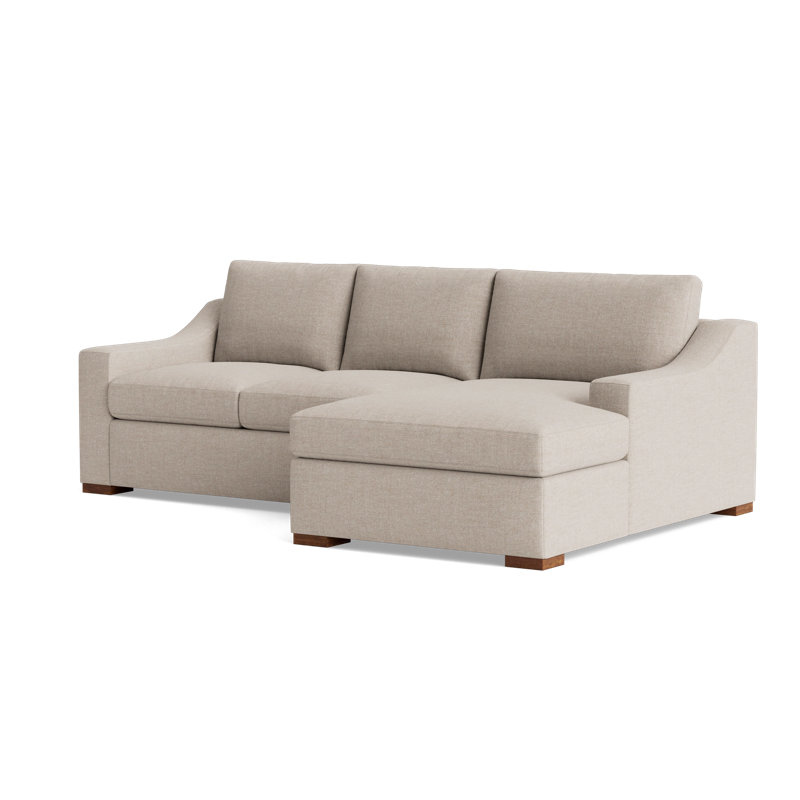 Lucca Chaise Sectional, Right Hand Facing, Performance Weave - Natural