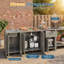 Armoire de rangement pour la cuisine extérieure, armoire de patio à double porte en aluminium antirouille toutes saisons, unité de rangement autoportante pour barbecue dans la cour arrière, terrasse, bord de piscine