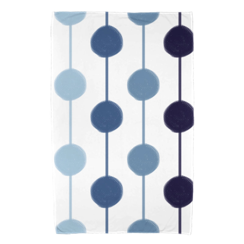 Serviette de plage en microfibre Cersei, Bleu marine