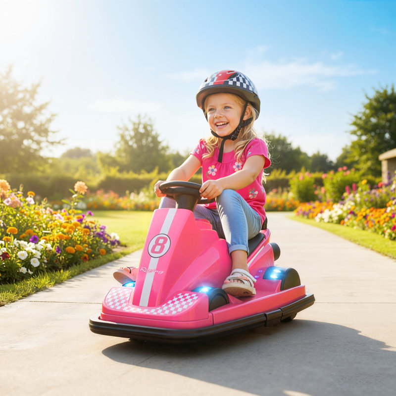 HOMCOM Battery Powered Ride On, Pink