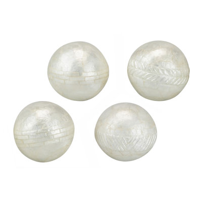 Capiz Ball Fonio 4 Piece Sculpture Set