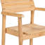 Ensemble de salle à manger de table rectangulaire en teck 5 pièces avec fauteuils empilables Sigrid