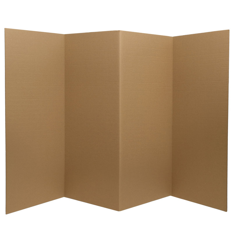 Paravent en carton Kuuda High, 4, Brun, 3 pi