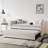 3 Drawers Upholstered Daybed With Trundle-119712215