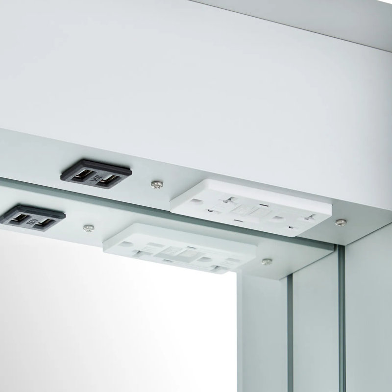 53" Pallas Lighted Medicine Cabinet with Tunable LED and Electrical Outlet, 53"