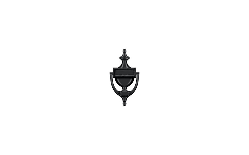 Victorian Brass Door Knocker, Black