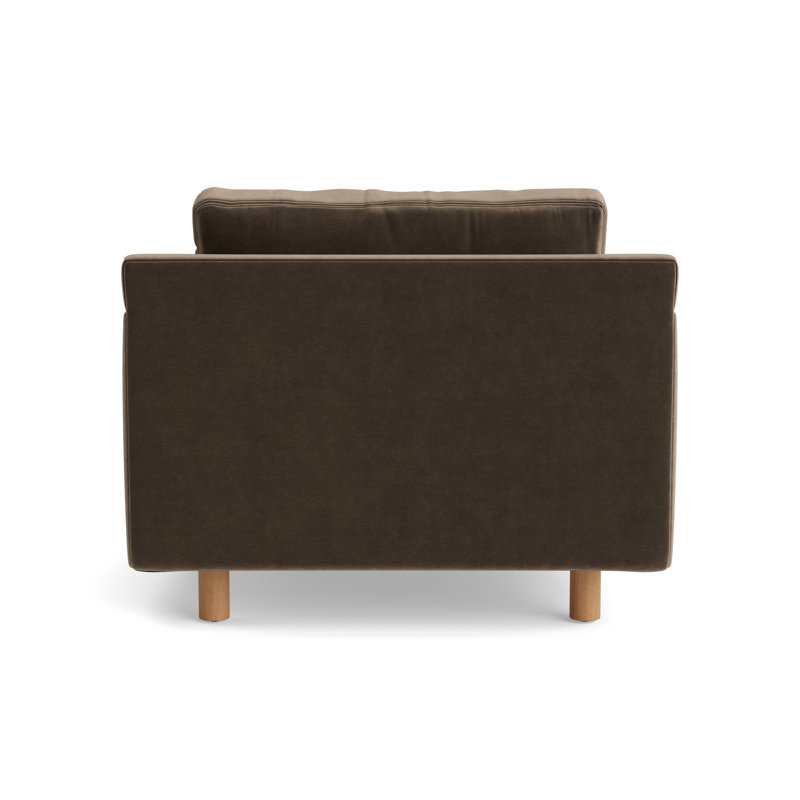 Hunter Chair No Welt, Performance Velvet - Otter, Natural
