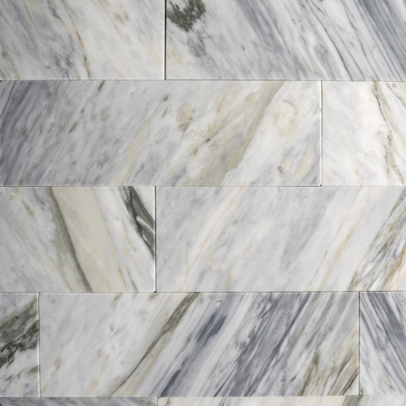 4" X 12" Honed Subway Marble Tile, Dark Gray