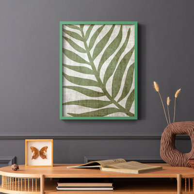 «Island Greenery I», reproduction encadrée - bois massif