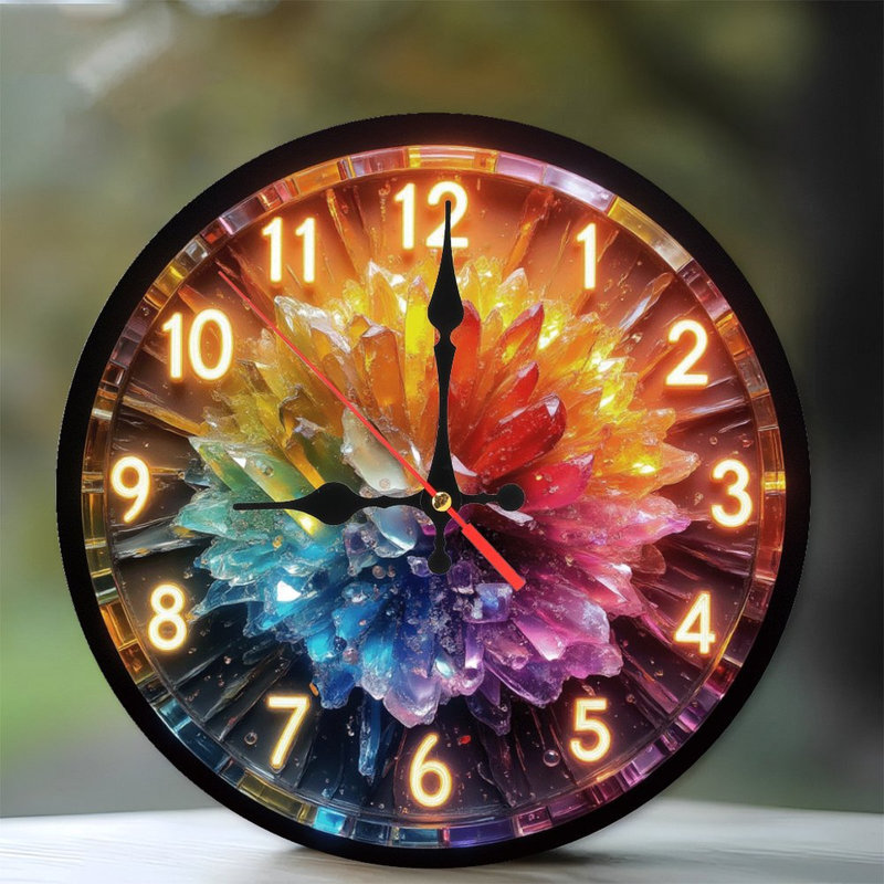 Horloge brillante en cristal