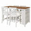 Ensemble de 5 tables de bar en bois à hauteur de comptoir avec 4 chaises-1243998898-1243998897