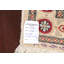 Tapis beige en laine noué à la main de conception unique 3 pi 1 po x 5 pi 2 po