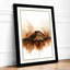 Mountain in Mist Scandinavian - Framed Print-1464256663-1464256661