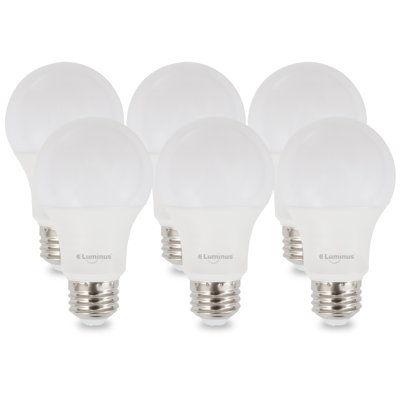 Luminus A19 60 Watts (9W) 3CCT (2700K / 4000K / 5000K), 25000 heures, ensemble de 6