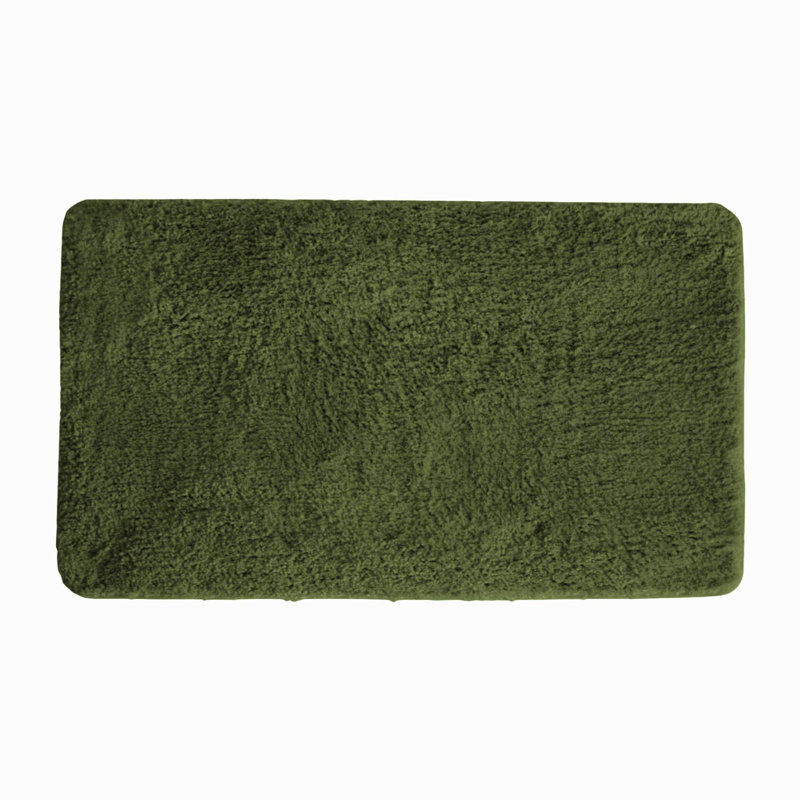 Eiliyah Microfiber Non-Slip Bath Mat, 18" W x 30" L, Olive Green