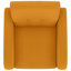 Chaise d'appoint en lin avec pieds en bois massif
