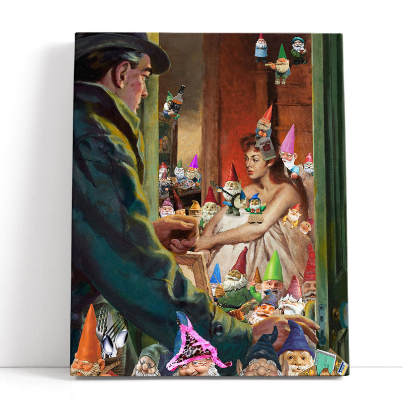 Gnome Alone - Canvas Print Wall Art, 20" H x 16" W