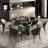 Modern Round Faux Marble Dining Table-104732953
