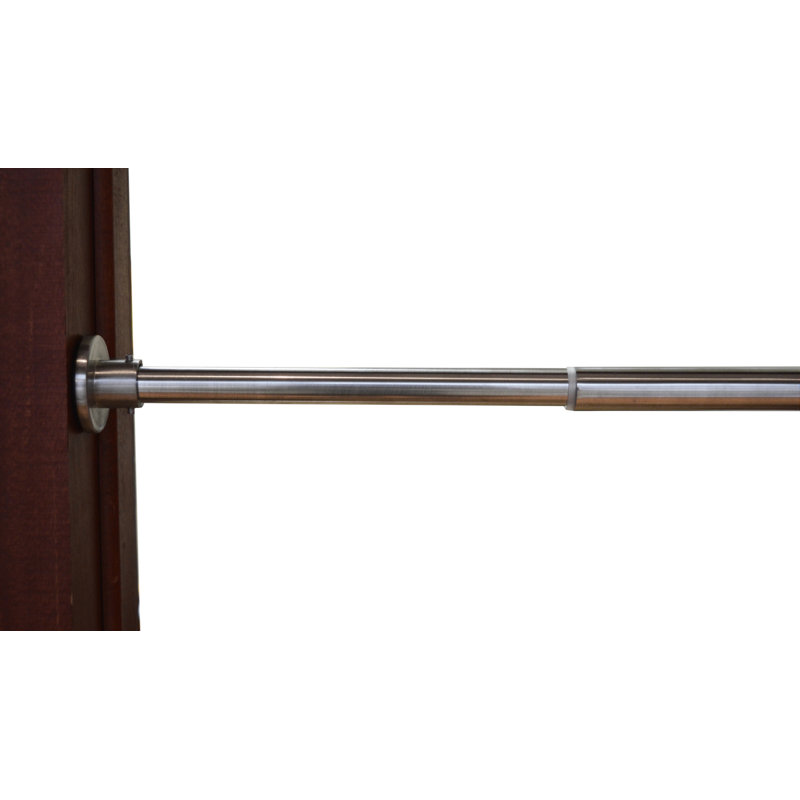 Adaleena Stainless Steel Adjustable 0.75'' Tension Rod, 66" - 120" , Brushed Nickel