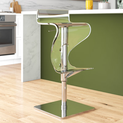 Sandina Swivel Adjustable Height Counter Stool with Metal Frame