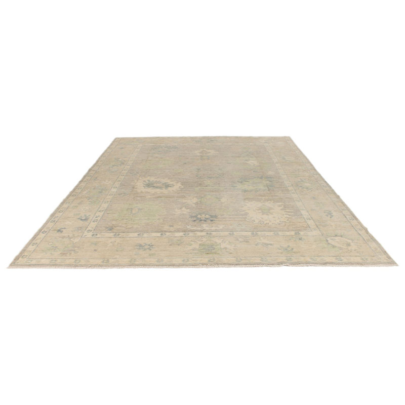 Tapis Oushak 9 x 11 beige et ivoire