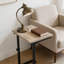 Table de bout à hauteur réglable en forme de C pour canapé et lit, table d'appoint peu encombrante qui se glisse sous les meubles pour le salon et la chambre à coucher