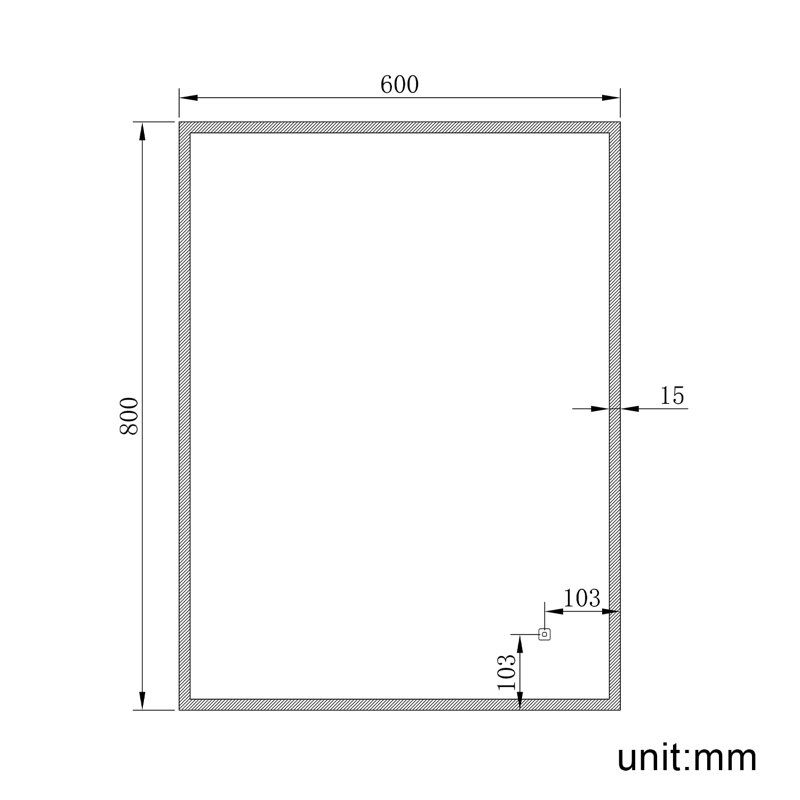 Rectangle Mirror, 80cm x 60cm