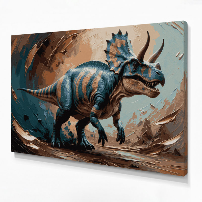 Art mural sur toile de dinosaure, H 20 po x l 30 po