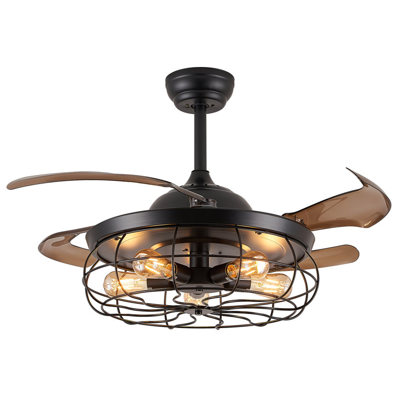 Ventilateur de plafond 42 po Jailin, Noir