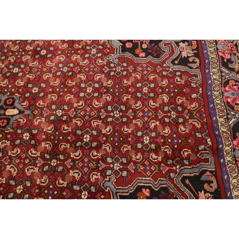 Tapis unique en laine noué à la main de style années 1980 de 6 pi 7 po x 10 pi 5 po Goldenberg
