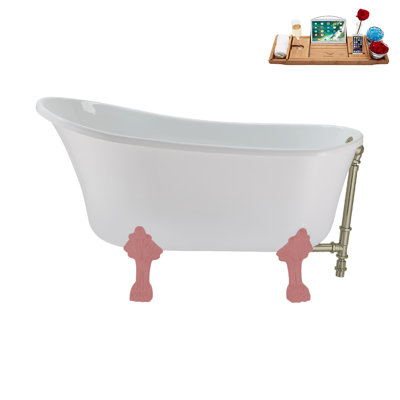 51.2'' x 25.6'' Freestanding Soaking Acrylic Bathtub