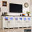 95.3” LED Farmhouse TV Stand For Tvs Up To 85" With Power Outlets And Adjustable Shelves-163533590-148976056
