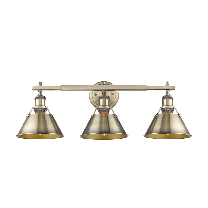 Cao 3 - Light Dimmable Vanity Light, Aged Brass, Aged Brass