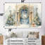 Art mural de Noël, porte de guirlande de Noël en hiver 3-1747844546-1747844548