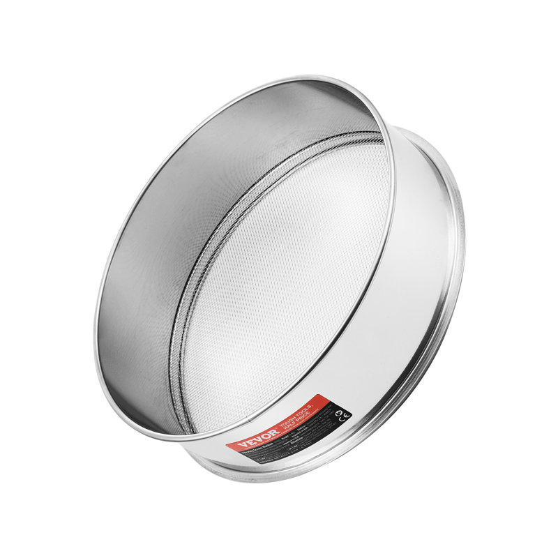 12.6" Silver Stainless Steel Fine Mesh Flour Sifter