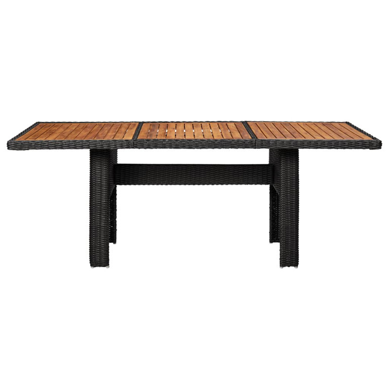 Altadena Rectangular Outdoor Dining Table , 200cm cm W 100cm cm D, Black/Brown