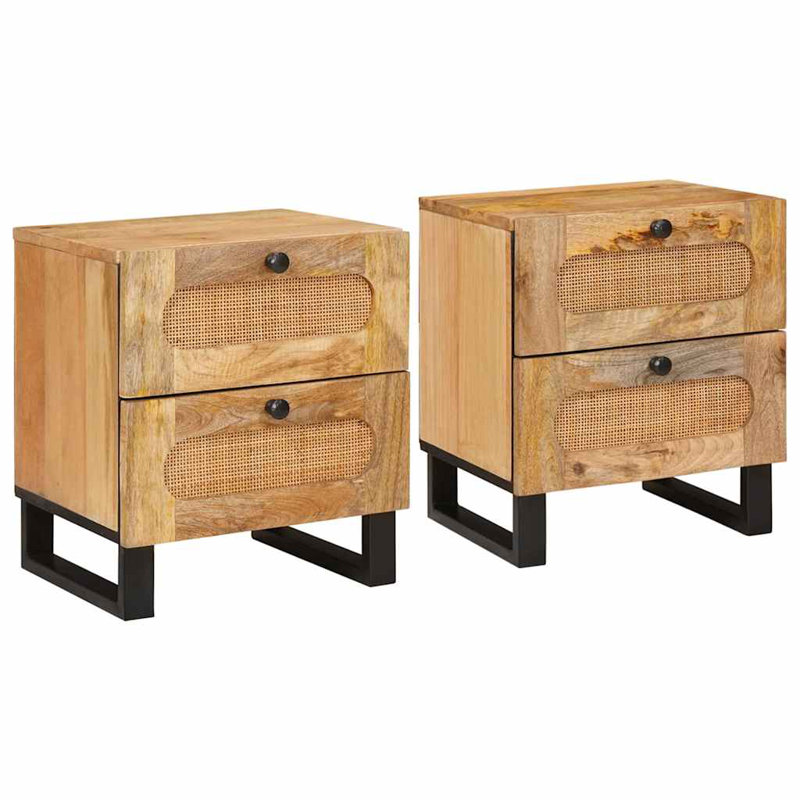 40cm W Solid Wood Bedside Table