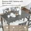 Ensemble de table et chaises de salle à manger en bois massif 7 pièces, table moderne de 58,5 pouces avec 6 chaises rembourrées (style X-Back) pour la cuisine et la salle à manger-1940319938