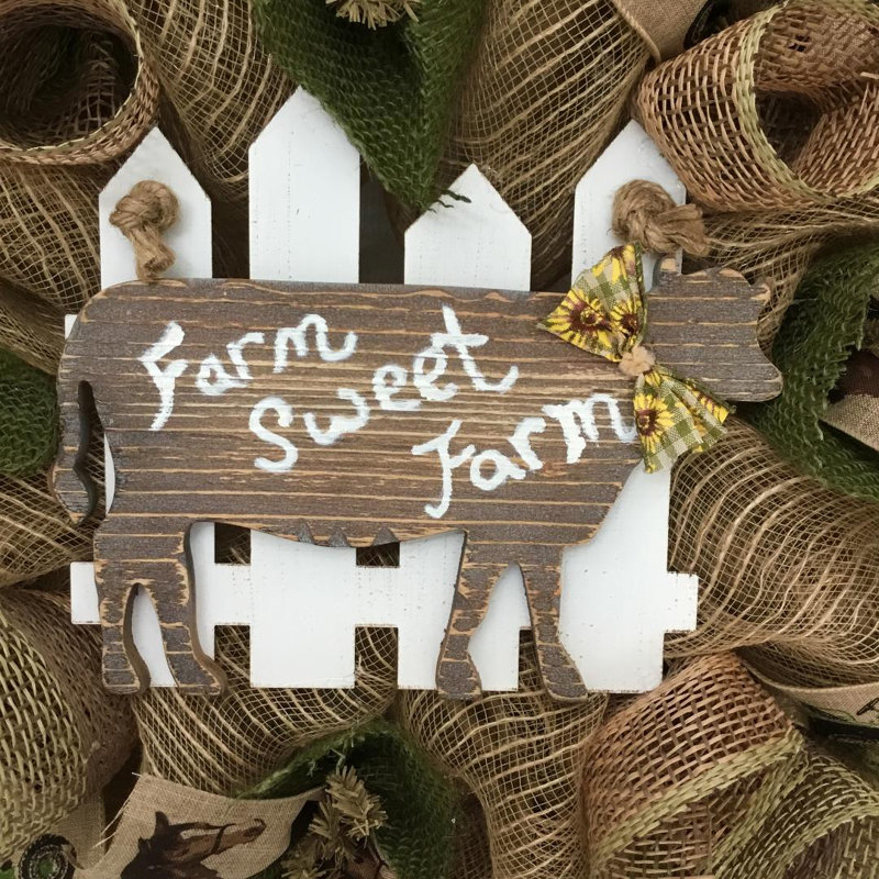 Farmhouse Wreath Farm Sweet Farm