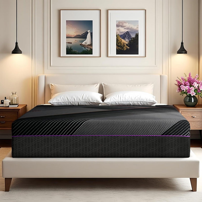 12" Medium Firm Mattress With Cooling Gel Memory Foam, Pressure Relief & Removable Washable Cover, Full