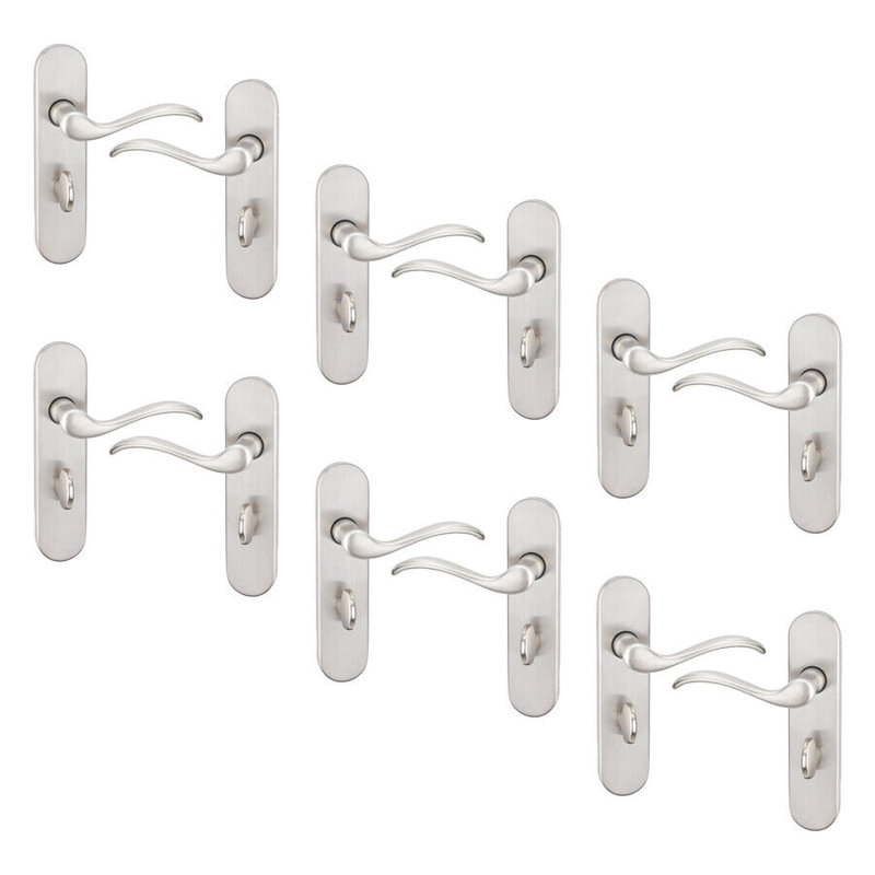 Door Handle, Satin Nickel