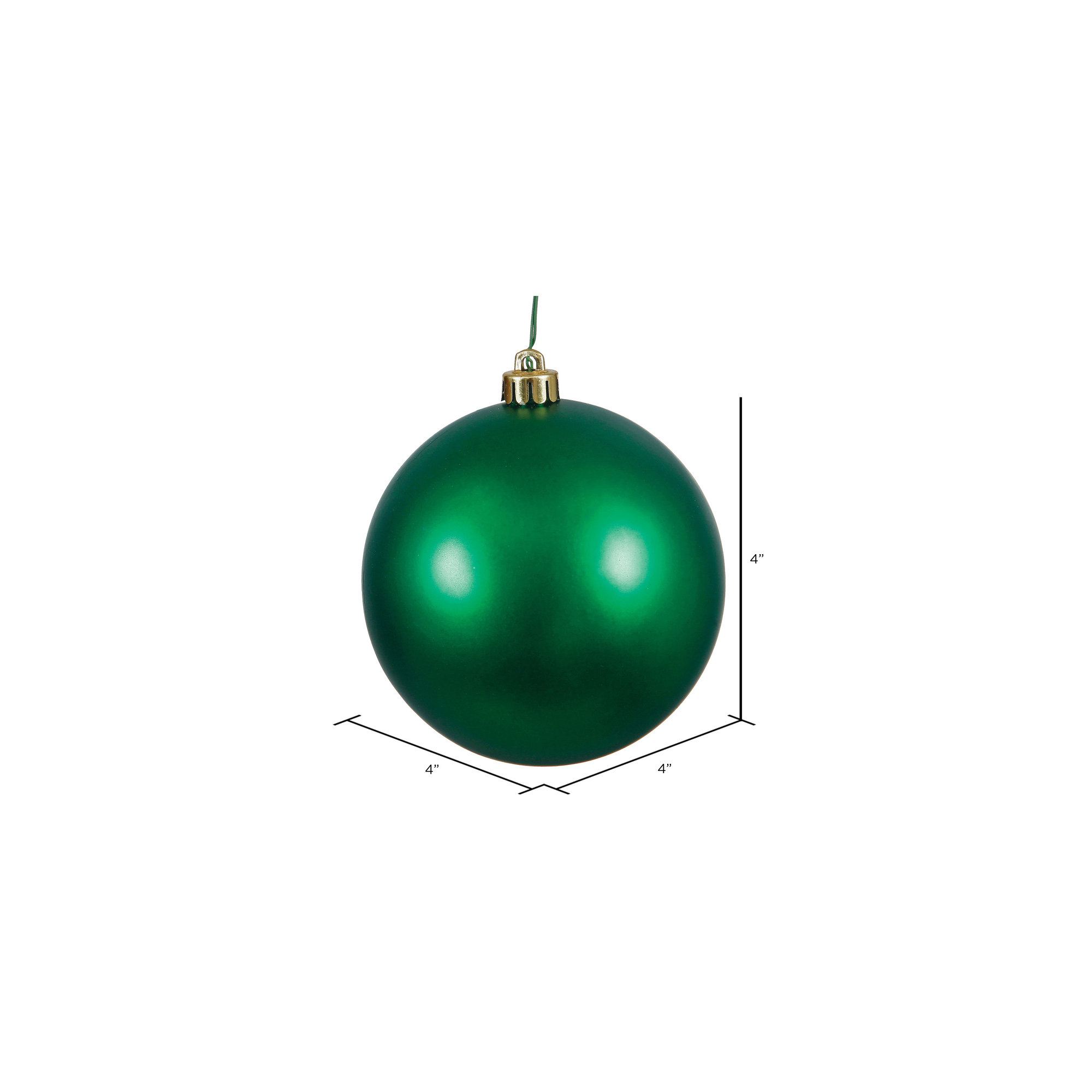 Holiday Décor Ball Ornament, Emerald 