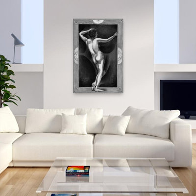 Art Deco Nude Figure Classic Dramatic Elegant Wall Art Print