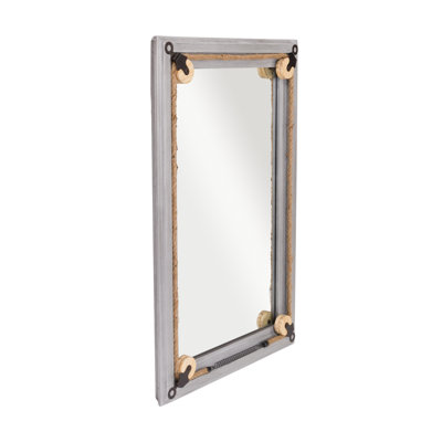 Clara Nautical Rectangular Wood Wall Mirror