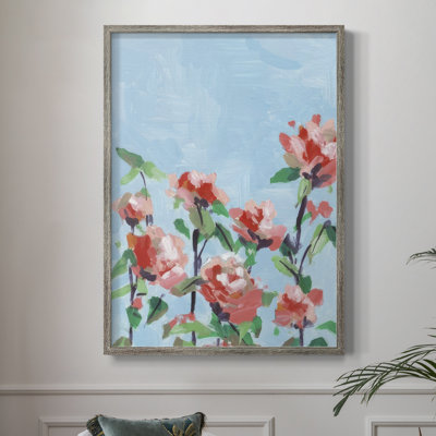 «Rose Garden Sky II», reproduction encadrée - bois massif
