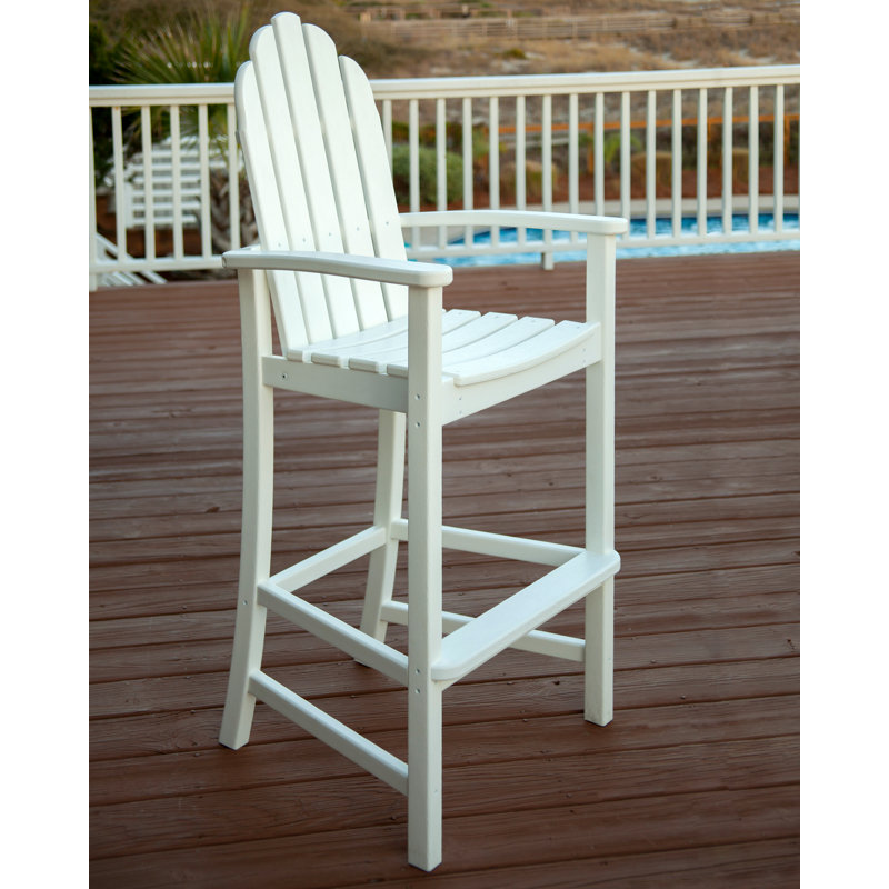POLYWOOD Classic Adirondack Bar Chair, White