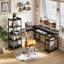 Galini L-Shaped Metal Base Writing Desk-389173591