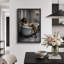 «Elegant Wine Bath Relaxation», reproduction d'art sur toile encadrée, impression sur toile-132063340-132063352